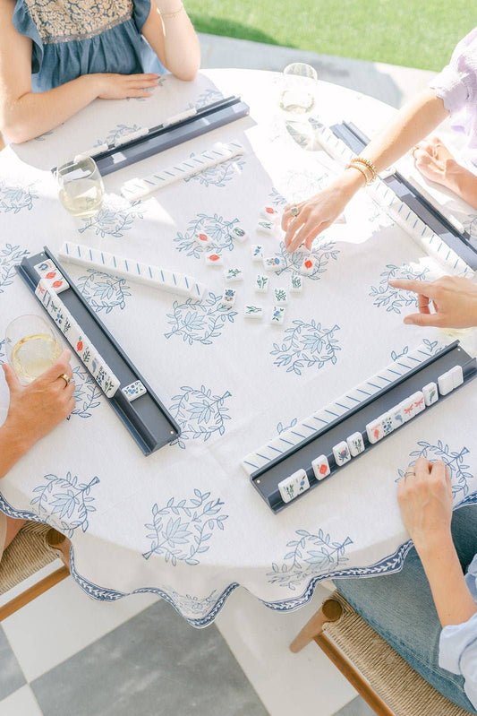 Mended - Table Throw - Lotus (Large), Uniform Blue & Navy