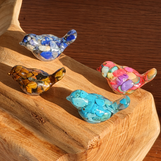 Navy Blue Crystal Mahjong Birdie