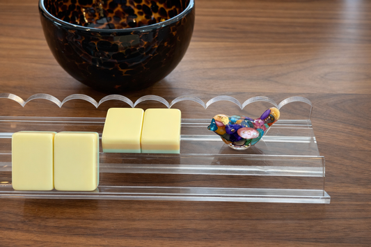 THE MM Scalloped Mahjong Rack & Pusher 20 in. - Clear Acrylic Pre Order Now for March Ship