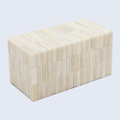 Mahjong Trinket Box -  Ivory Stem White