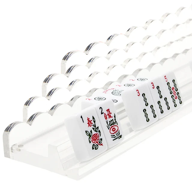 Mahjong Clear Scallop Rack Pusher - detachable. Ships Dec 1.
