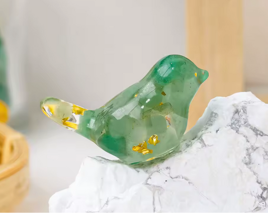 Jade Green Crystal Mahjong Birdie