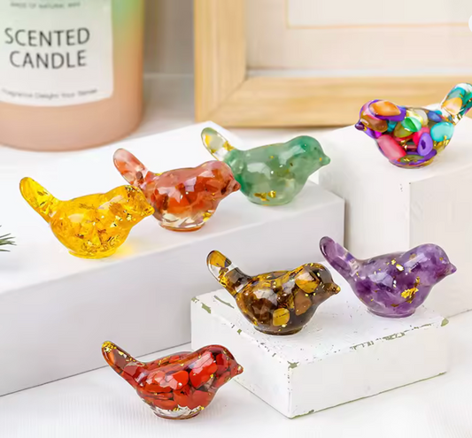 Citrine Crystal Mahjong Birdie